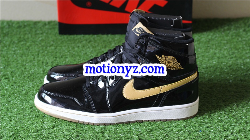 Authentic Air Jordan 1 Black Metallic Gold